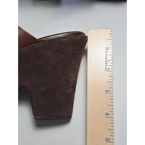 Kork-Ease Beatrice Brown Leather Strappy Wedge Platform Sandals Clogs Size 7/39 - Picture 11 of 11